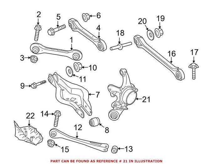 BMW Suspension Knuckle - Rear Driver Left 33326798983